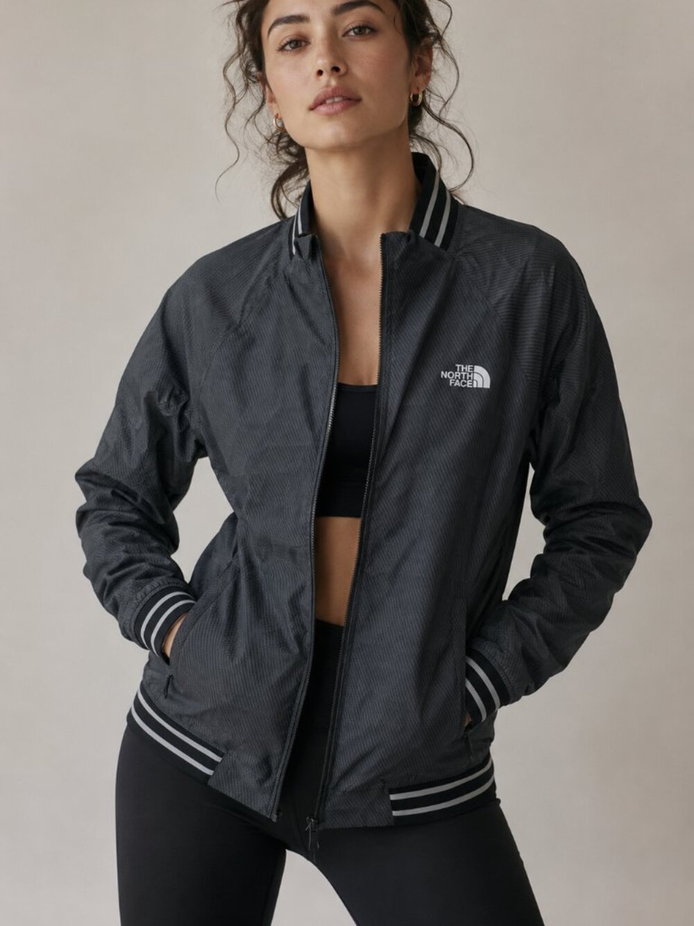The North Face Rapida Moda Reflective Windbreaker Jacket Women's Size S Black